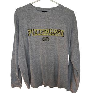 University of Pittsburgh - light gray waffle knit long sleeve top